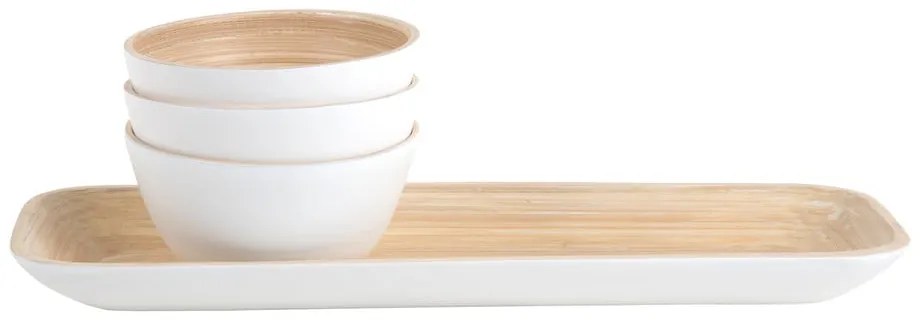 Biela bambusová servírovacia súprava Puro – PT LIVING