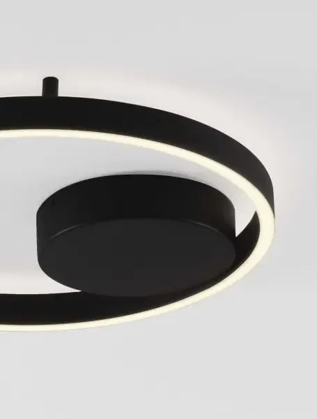 LED stmievateľne čierne dizajnové stropné svietidlo Hedra 40