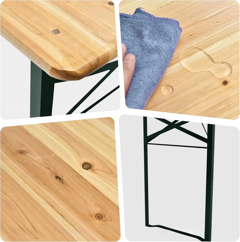 Súprava záhradného nábytku LAGER z masívu hnedá