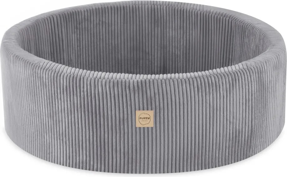 Suchý bazén pre deti menčestrový 90 x 30 + 200 loptičiek - svetlo šedá