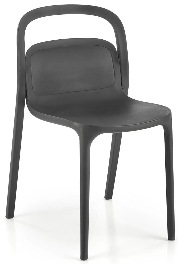 Čierna plastová stolička K490