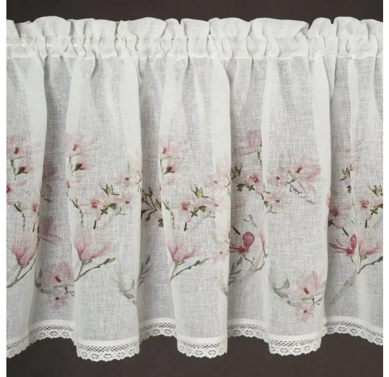 DECOREUM Záclona zdobená čipkou 150 cm x 60 cm biela 100 % polyester Rozmer varianty: 150 cm x 60 cm, Farba varianty: Biela 103168