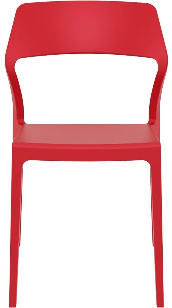 SNOW záhradná stolička bez podrúčok red