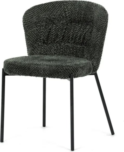 Jedálenská stolička bouclé, zelená CT-W1077 GRN2