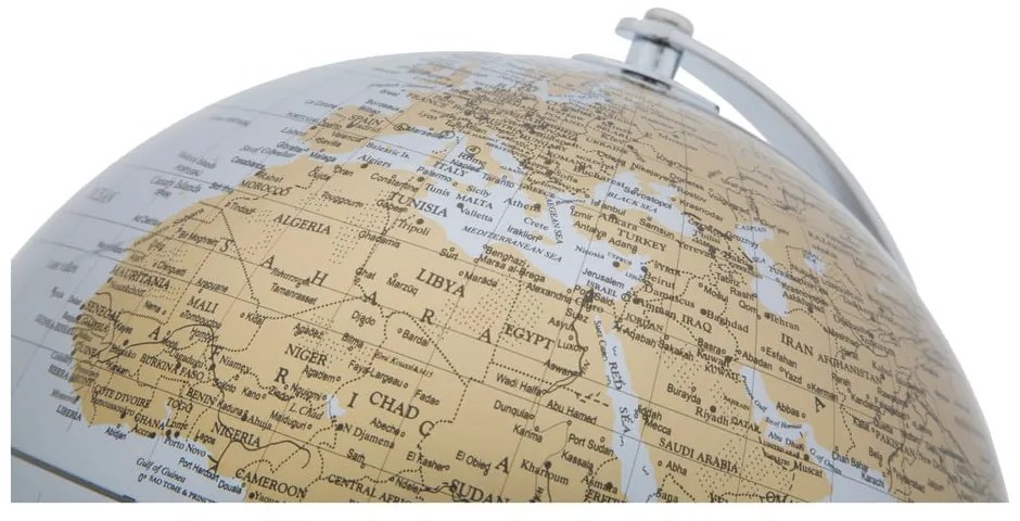 Stolová dekorácia v strieborno-zlatej farbe Mauro Ferretti Globe, výška 28 cm