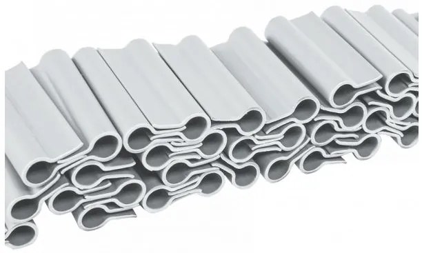 Bradas Upevňovacie spony ku tieniacemu pásu 4,75cm, light grey, 40ks
