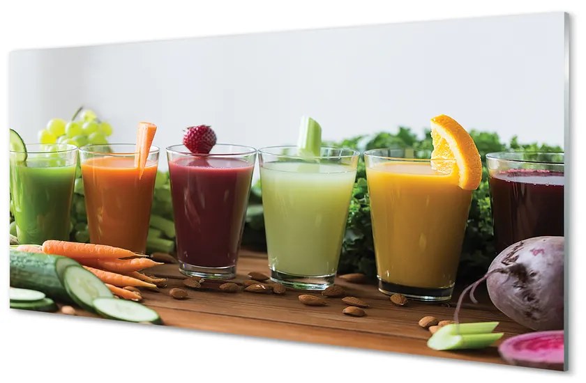 Obraz plexi Zeleninové, ovocné kokteily 125x50 cm