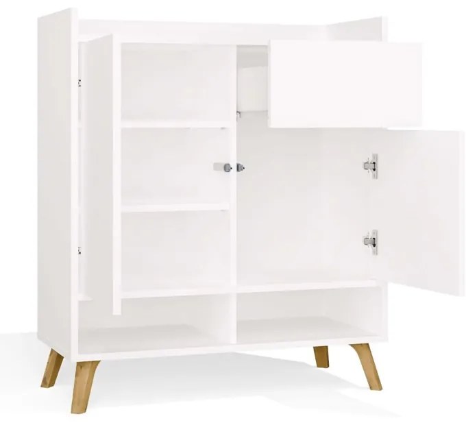 Komoda Colin 80 cm biela/dub remeselný