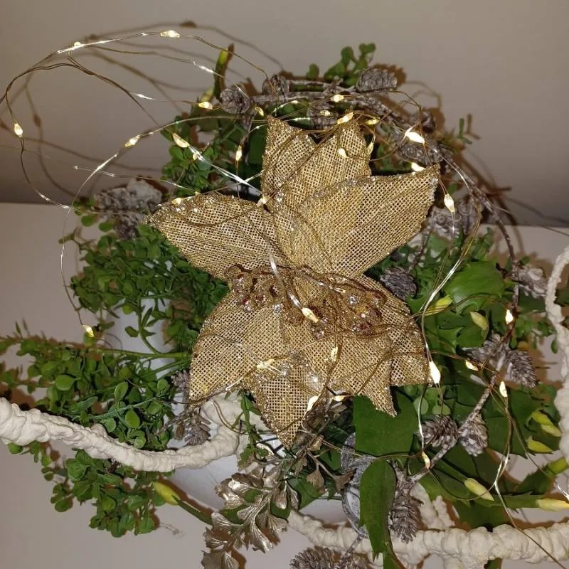 DECOLED Květ, prům. 20 cm, šampaň