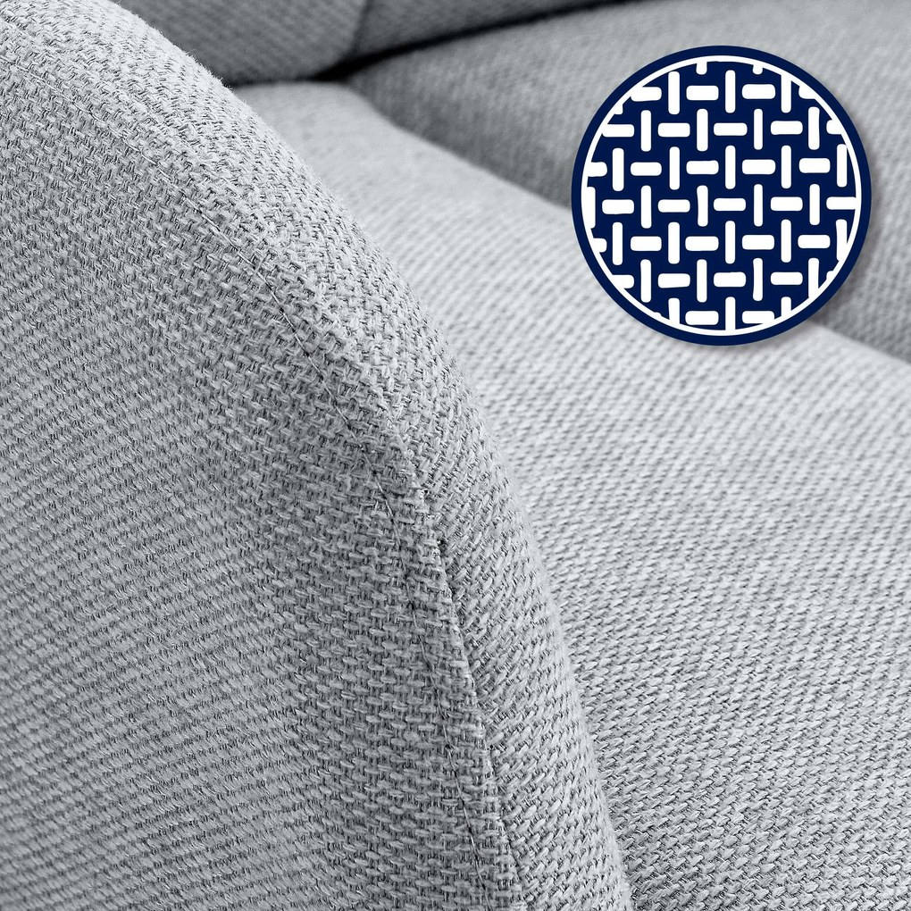 Jedálenská stolička Somers - látka - svetlo šedá