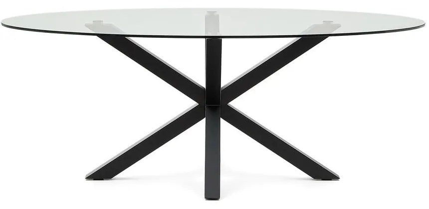 Jedálenský stôl so sklenenou doskou 100x200 cm Argo – Kave Home