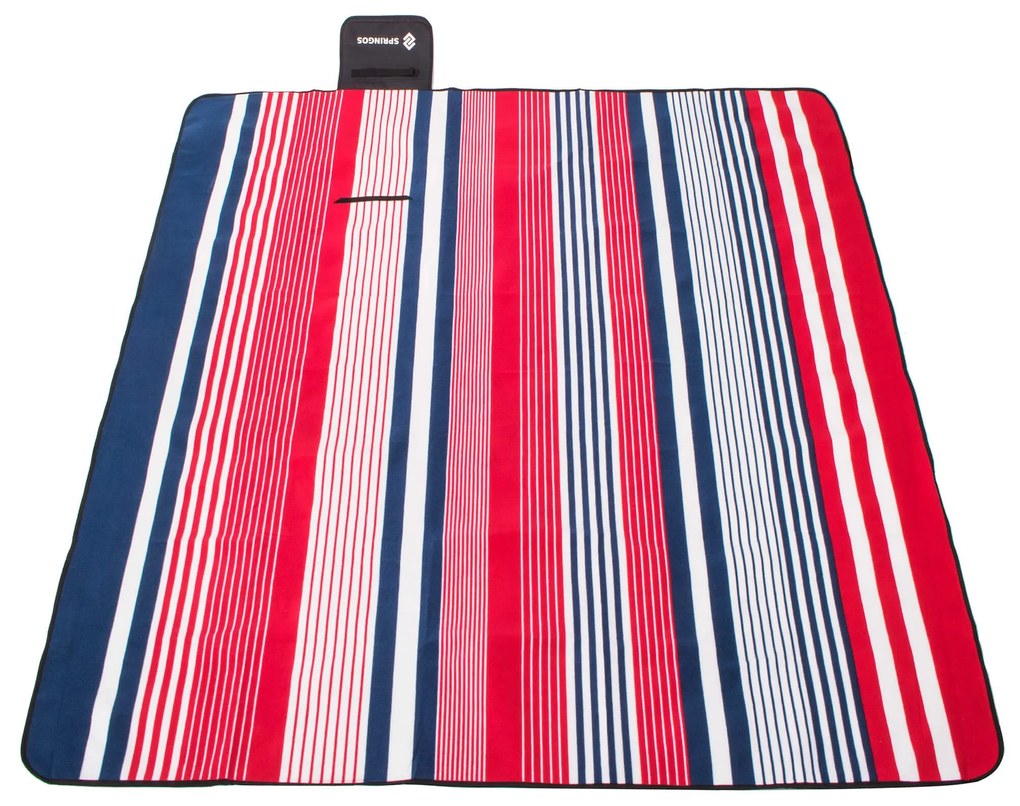 PreHouse Pikniková deka 200x160 pruhy - červeno-modré