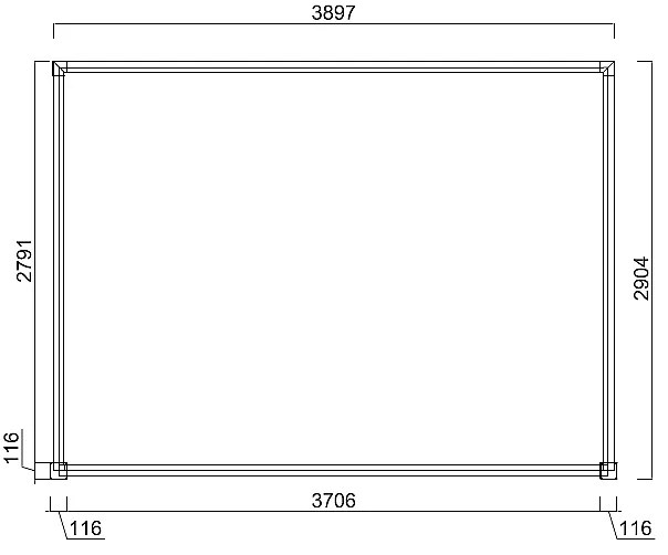 Záhradná hliníková pergola do steny 4x3 m (antracit)