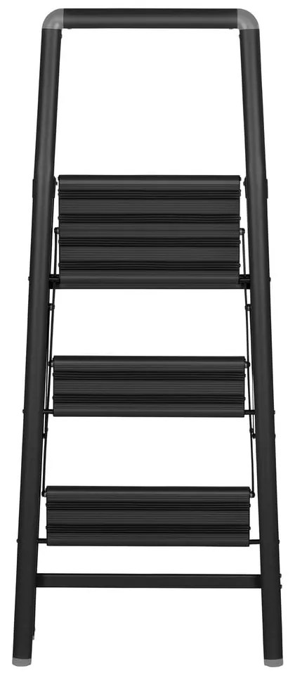 Čierne schodíky Wenko Compact, výška 114,5 cm