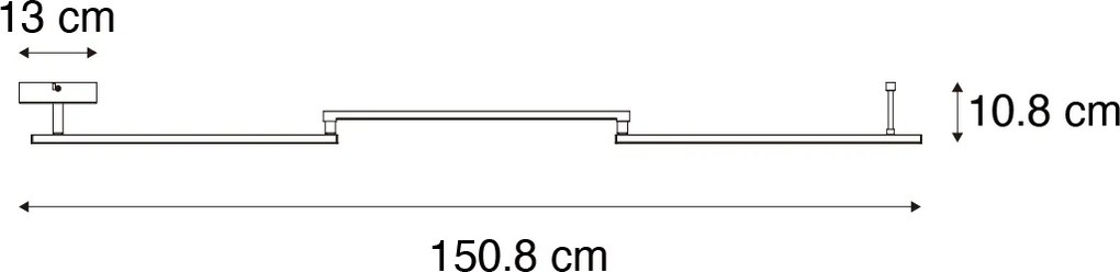 Stropné svietidlo čierne 150,8 cm vrátane LED 3-stupňové stmievateľné nastaviteľné - Annuschka