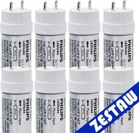 SADA 8x Philips LED trubica 60cm 9W 900lm 4000K 20 000h T8 EcoFit