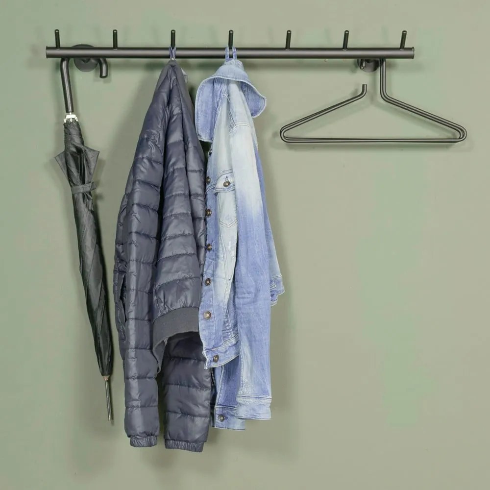 Čierny kovový nástenný vešiak Odin – Spinder Design