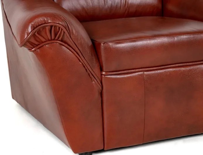 Kožené kreslo Dubaj LUX, čerešňa (A-4)