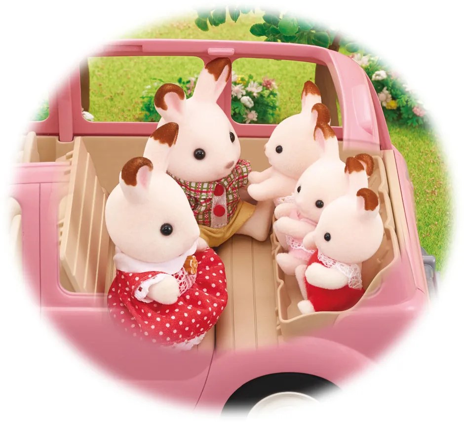 Sylvanian family 5535 Rodinné auto ružové Van