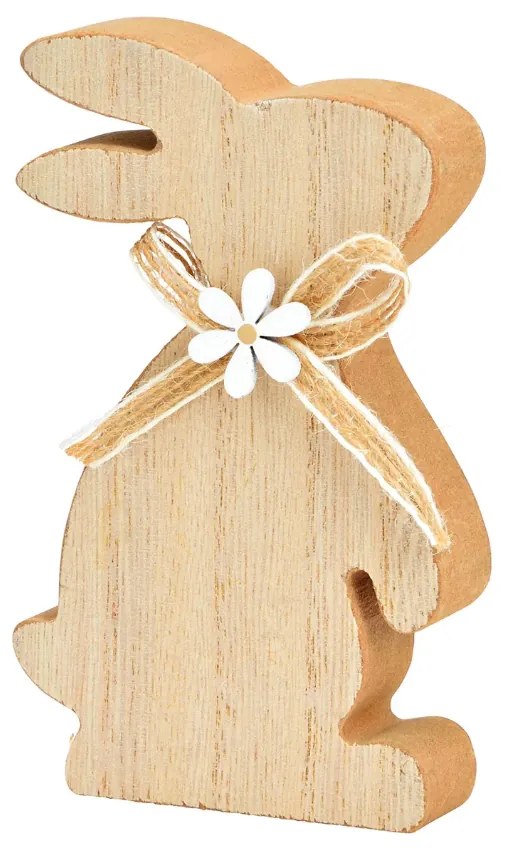 Veľkonočný drevený zajac BOW BUNNY 12 cm