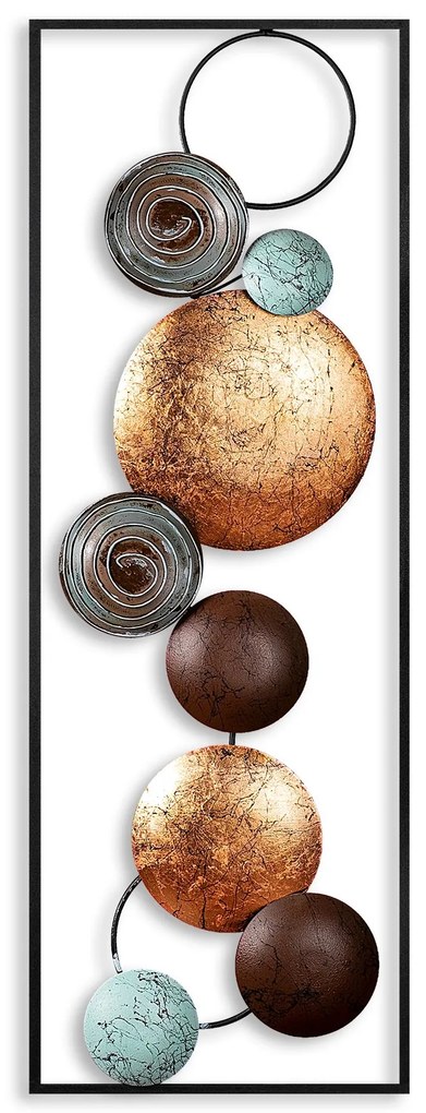 Nástěnná kovová dekorace Textured 7 vícebarevná