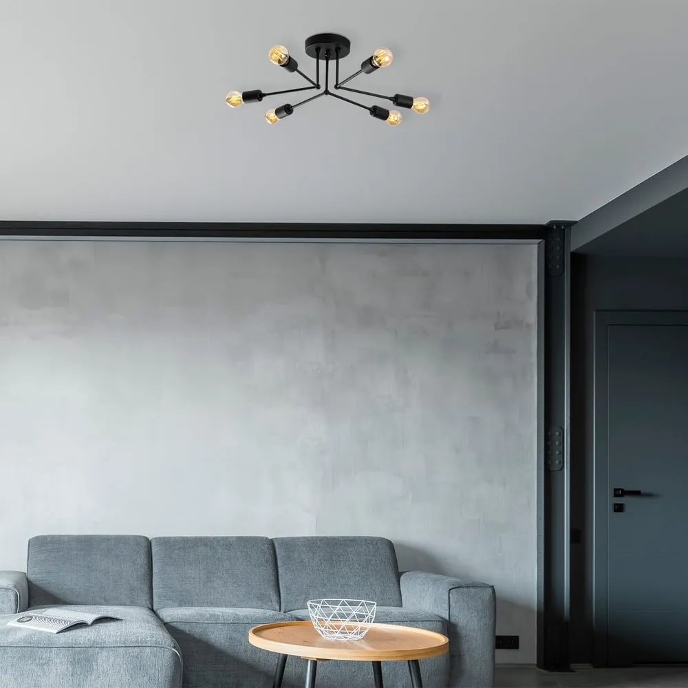 Čierne stropné svietidlo Sparrow – Opviq lights