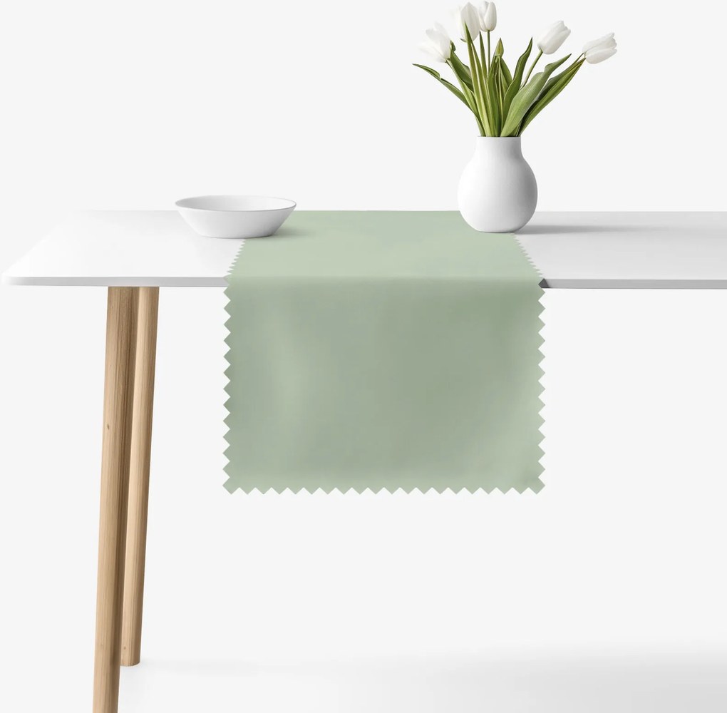 Goldea vianočný behúň na stôl teflónový - šalviový 20x120 cm