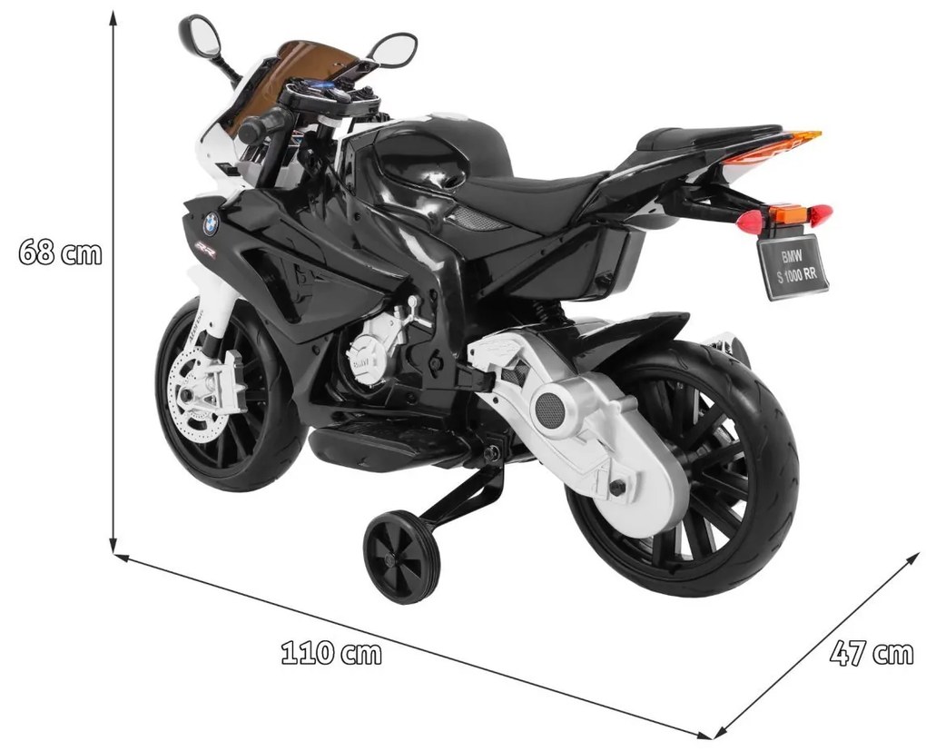 LEAN CARS ELEKTRICKÁ MOTORKA  BMW - S1000RR - ČIERNA - 2x45W - 12V7Ah - 2021