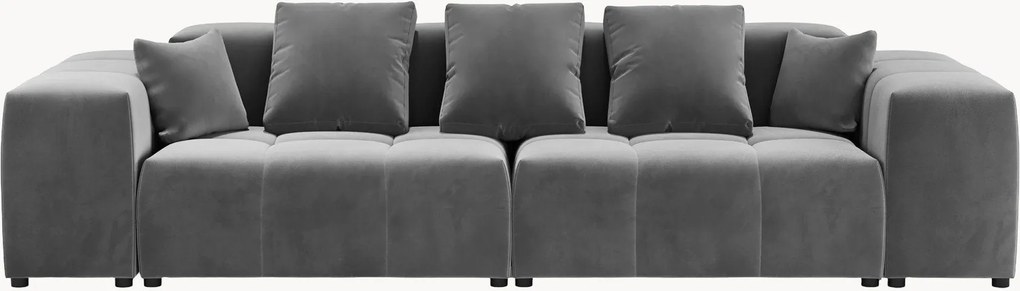 Modulárna zamatová pohovka Rome, 3-miestna