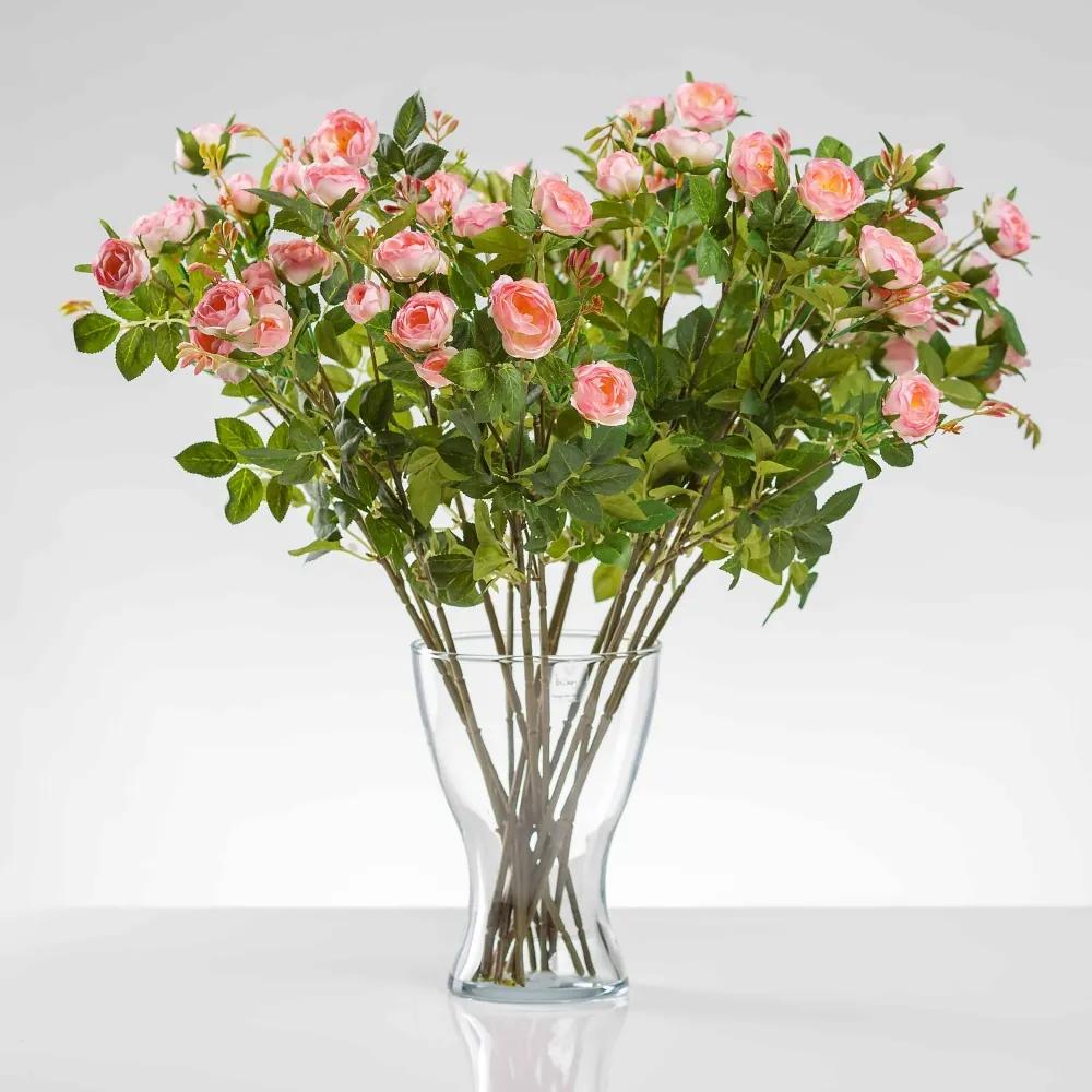 Umelá hodvábna ruža LAURA ružová. Cena uvedená za 1 kus.