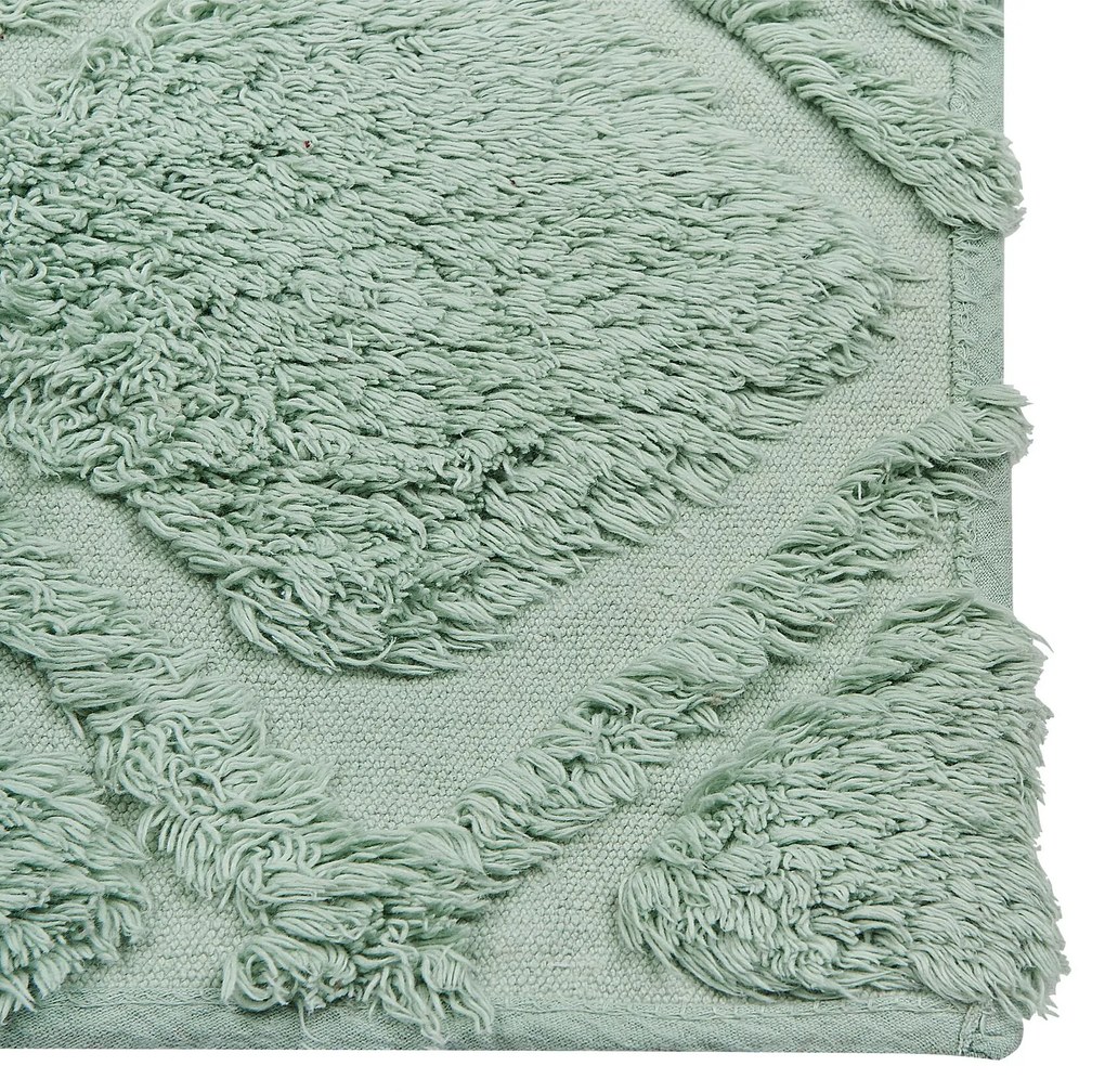 Bavlnený koberec 80 x 150 cm zelený HATAY Beliani