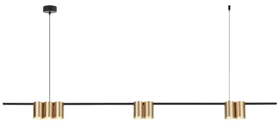 Luster na lanku GENESIS 7xGU10/8W/230V zlatá