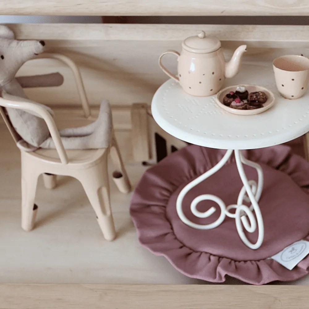 Mini podložka s volánom sýto ružová