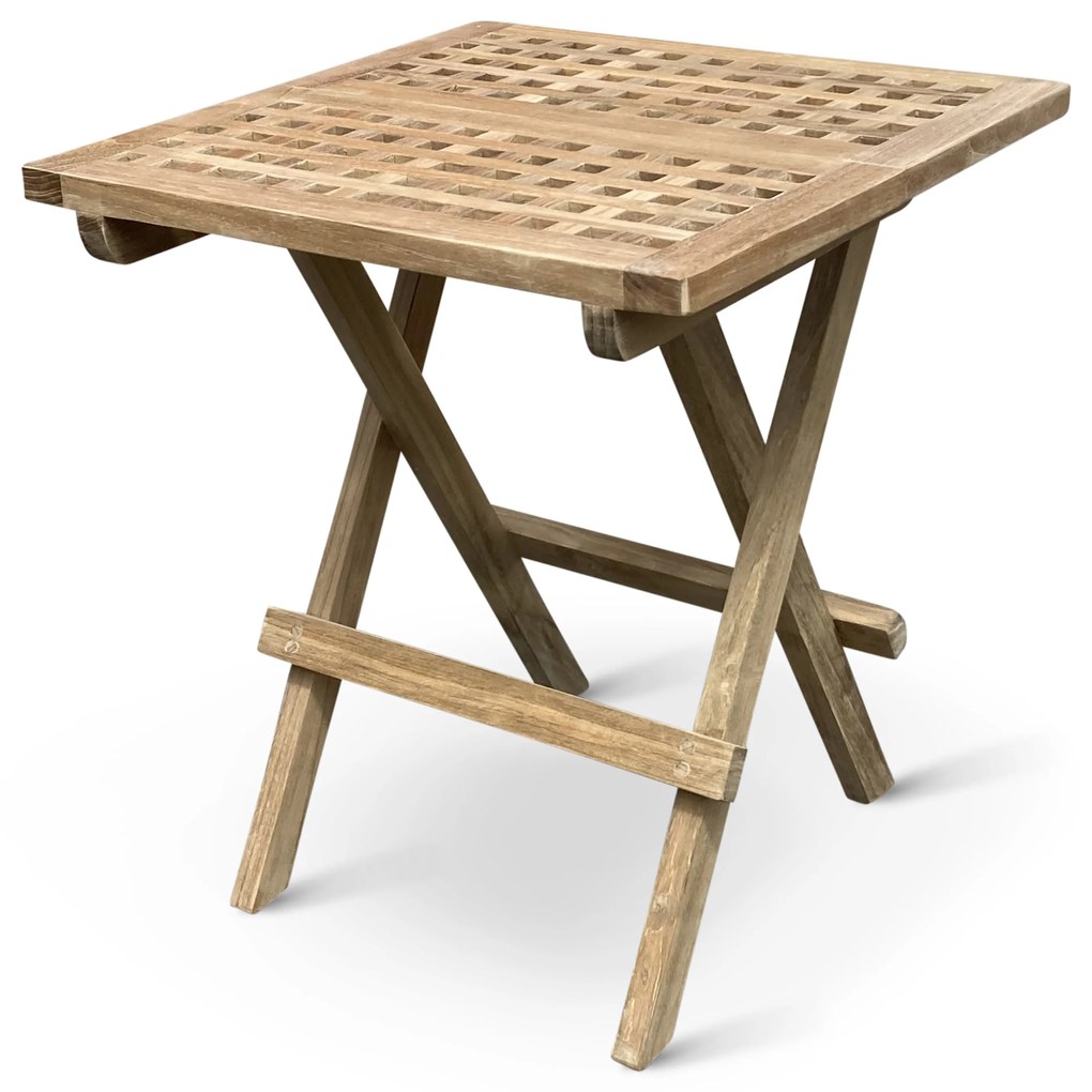 Noela Skladací stolík z teakového dreva Piknik