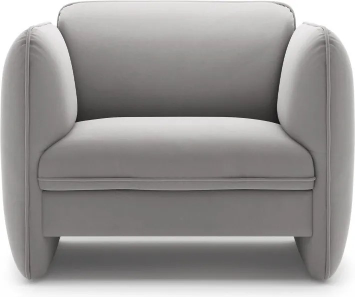 Svetlosivé zamatové kreslo Georgia – Micadoni