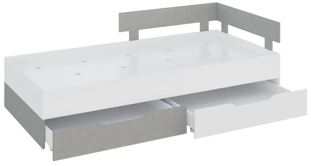 Posteľ s úložným priestorom Hanoi PR15 / PR16 L/P, Rozmer postele: 120x200, Farby: biely / beton