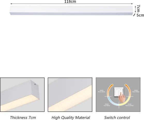 Brilagi - LED Kúpeľňové stropné svietidlo SLEEKLINE LED/40W/230V biela IP44