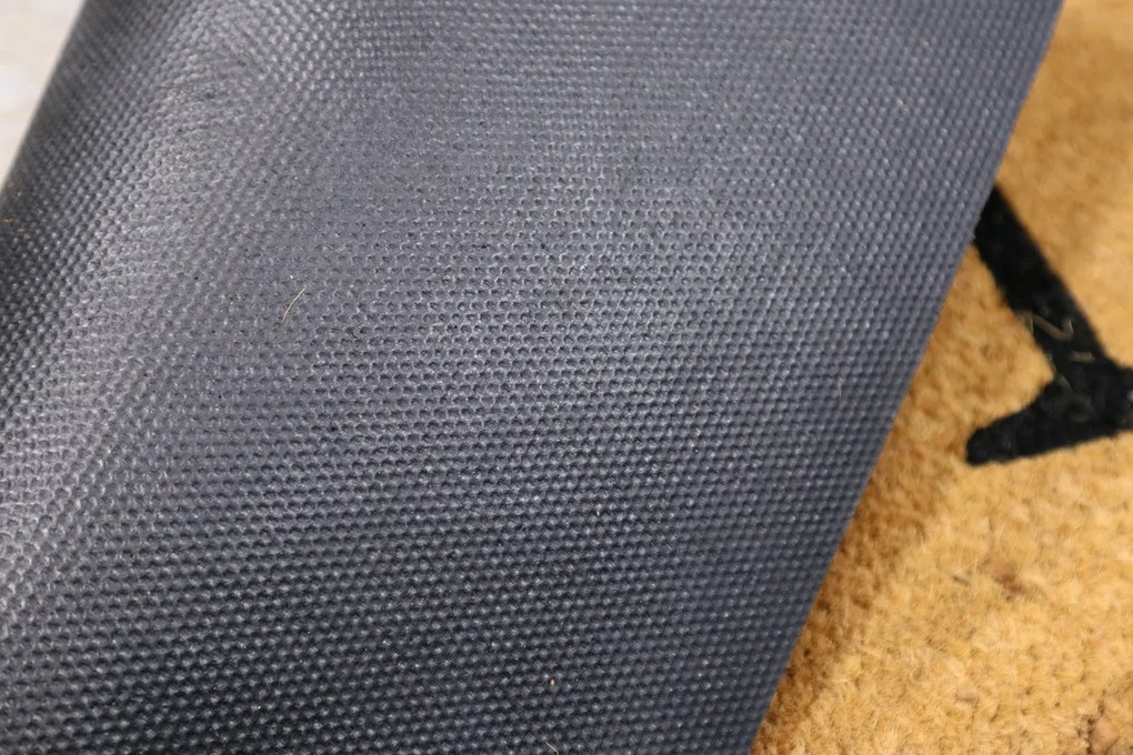 Rohožka Kokos Ľan s lahví vína - na von aj na doma, 40x60, hnedá, chodba / predsieň, Trade Concept