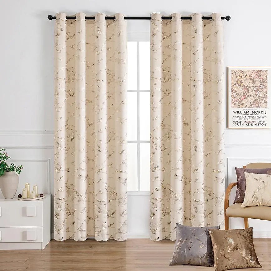 Záves na krúžkoch GOLDY VET479/1/210GSM 140x250 cm  krémový