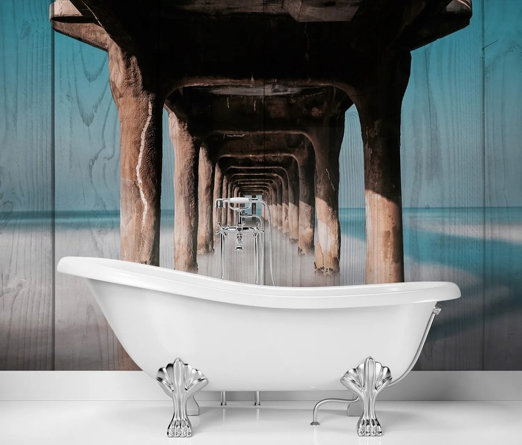 Gario Fototapeta Drevený tunel pod mólom Materiál: Vliesová, Rozmery: 400 x 280 cm
