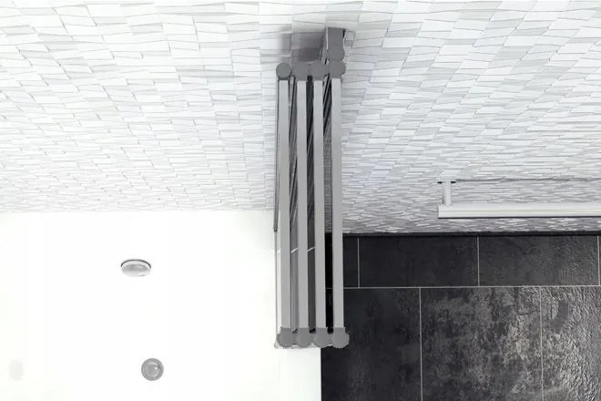 Vaňová zástena REA IDEA 120 cm, chróm/transparent