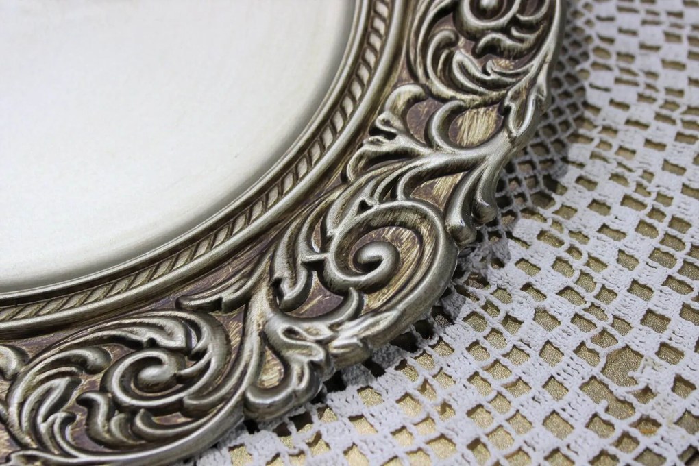 Šampáň matný klubový tanier s ornamentom 35cm