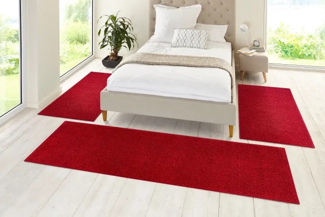 Spálňová sada kobercov PURE Velours červená