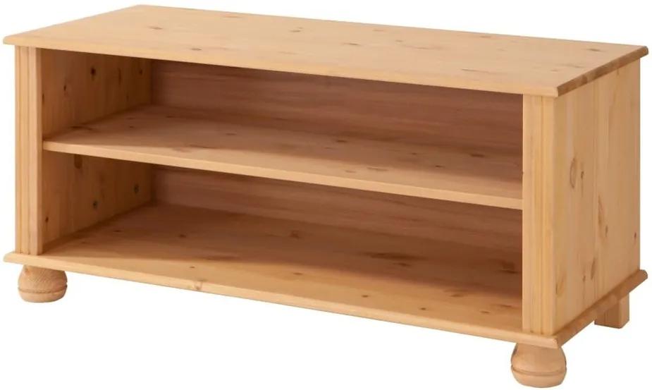 Hnedý TV stolík z masívneho borovicového dreva Støraa Ella