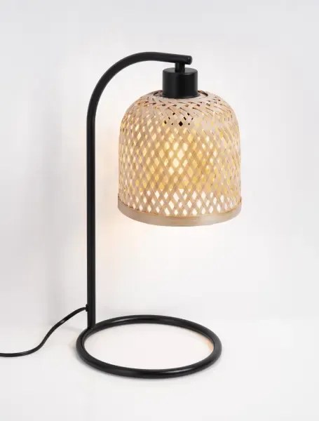 LED prírodno-čierna stolná lampa Intra