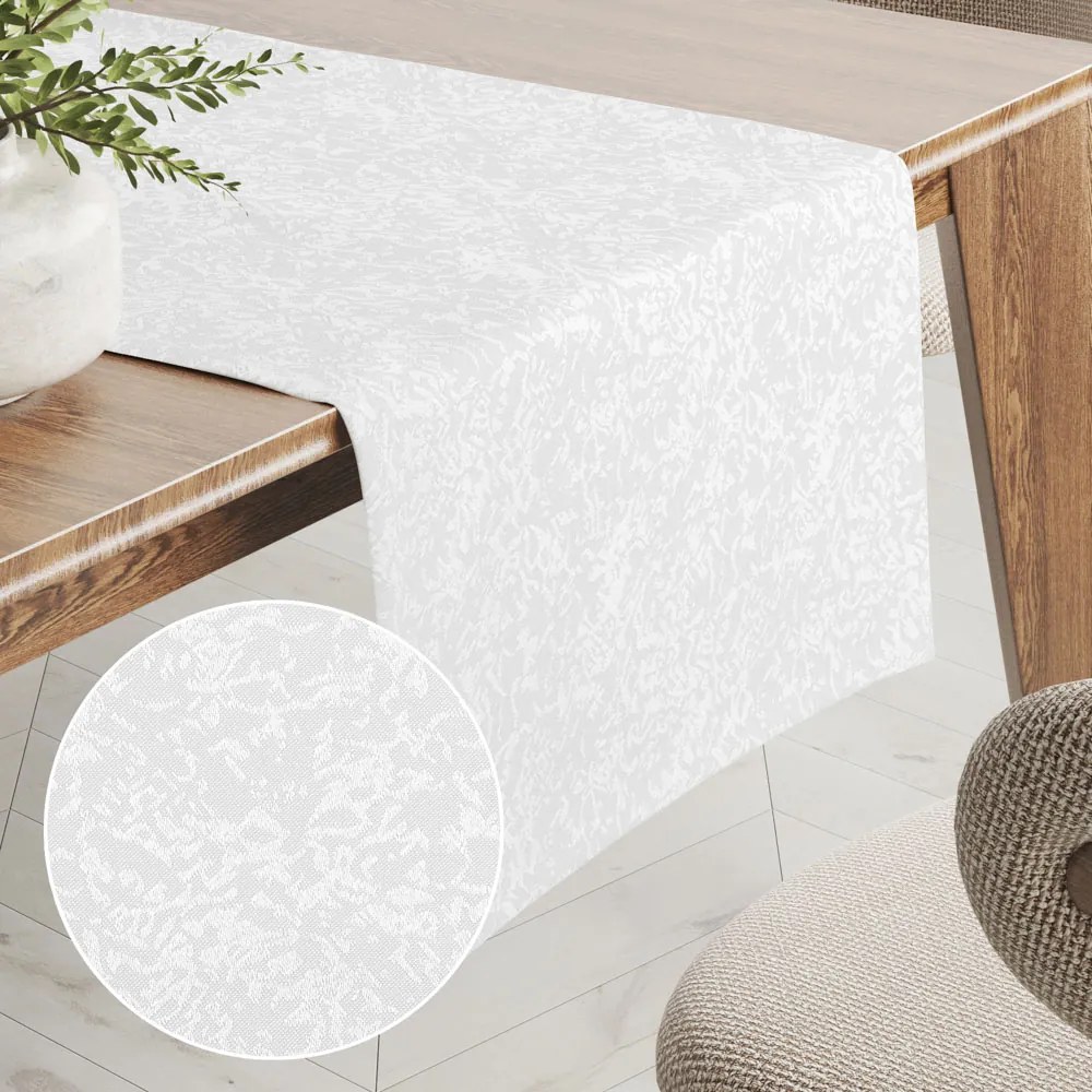 Biante Teflónový behúň na stôl TF-032 Venezia biely 45x140 cm