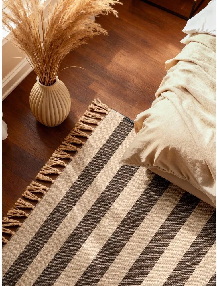 Čierny/krémovobiely obojstranný/ručne tkaný jutový koberec 200x300 cm Playa – Hanse Home