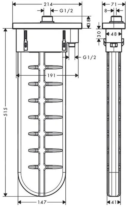 Hansgrohe Vivenis, batéria na okraj vane, 4-otvorová inštalácia, sBox, biela matná, HAN-75444700