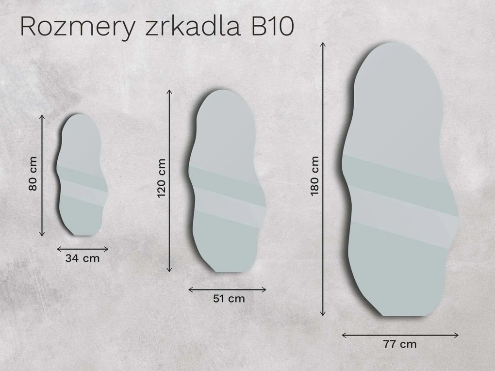 Zrkadlo Base B10 34×80