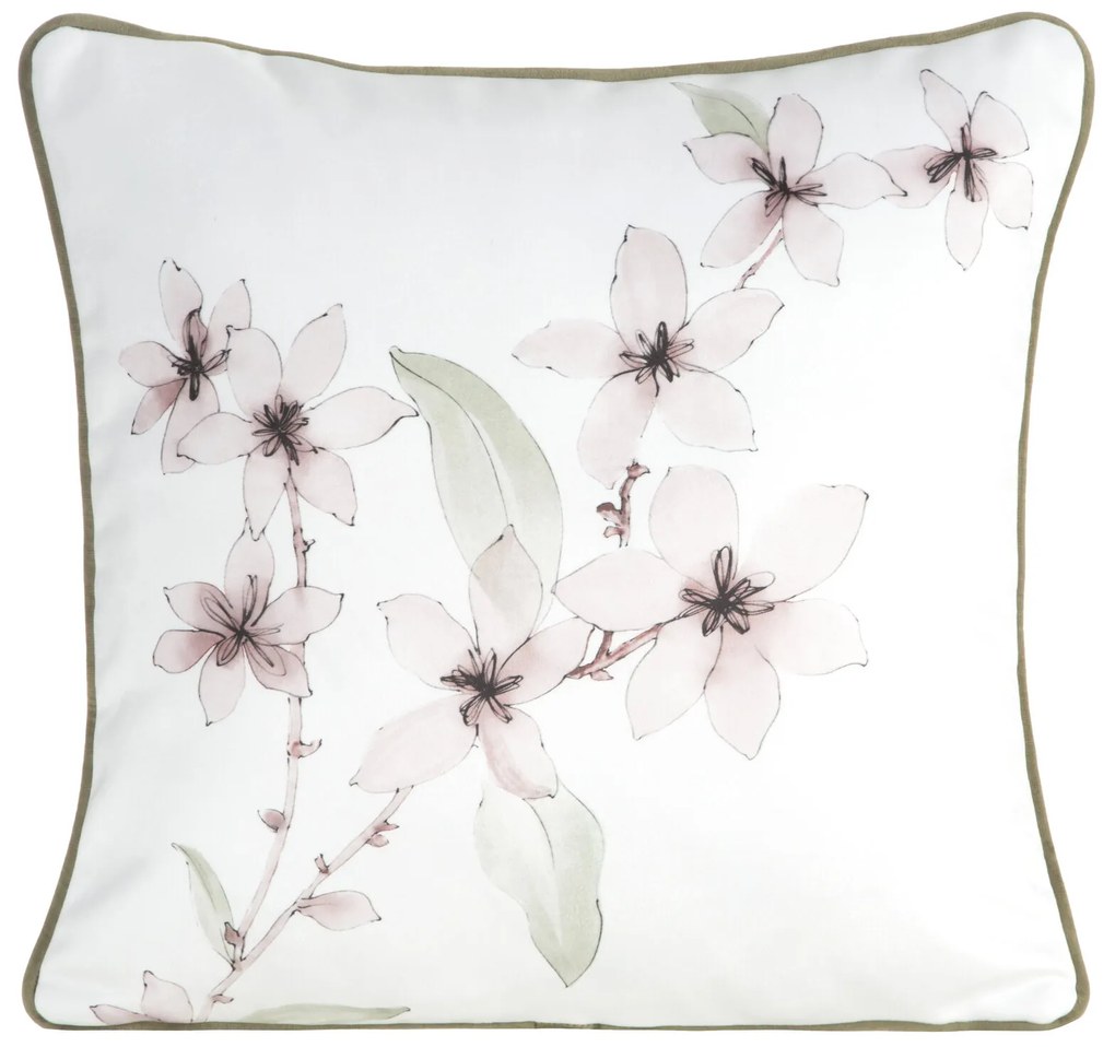 DEKORAČNÁ OBLIEČKA NA VANKÚŠ PREMIUM BIANCA 45X45 CM KVETY